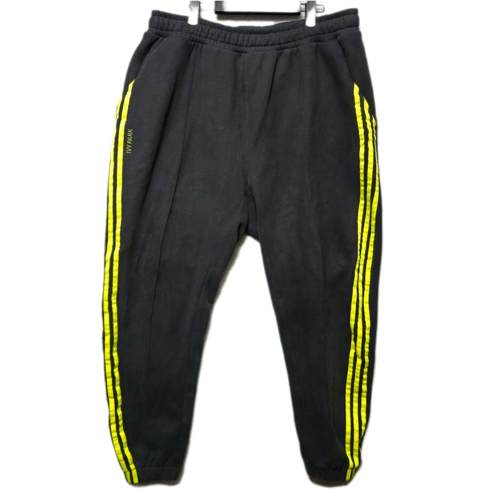 Adidas x Ivy Park French Terry Sweatpants Joggers Adult XL Unisex Black Yellow